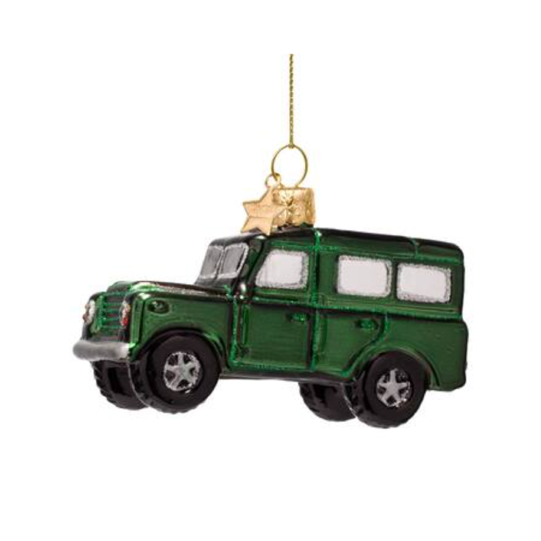 Night Green SUV Car Ornament Glass 玻璃掛飾