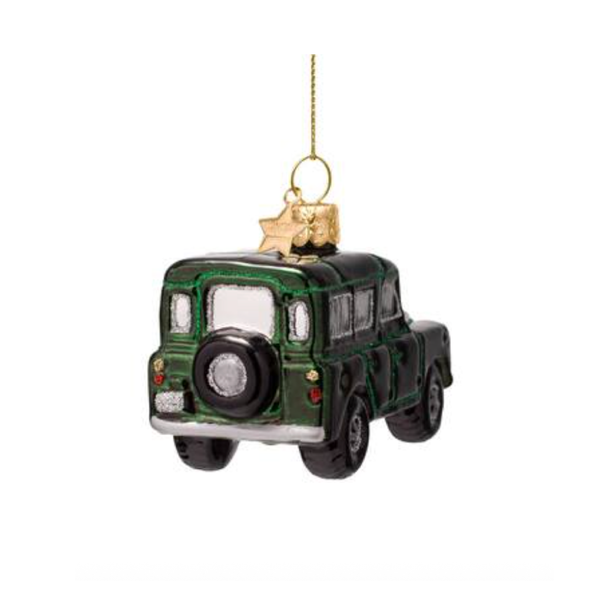 Night Green SUV Car Ornament Glass 玻璃掛飾