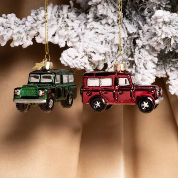 Night Green SUV Car Ornament Glass 玻璃掛飾