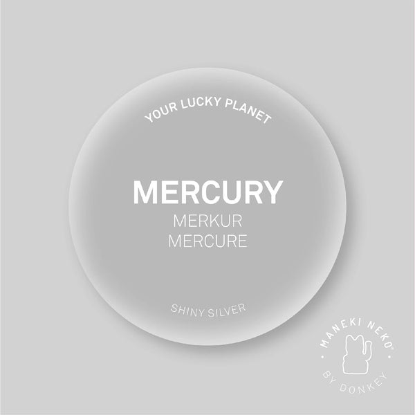 Lucky Cat Cosmic Edition Mercury - Shiny Silver 星球系列幸運招財貓 - 水星