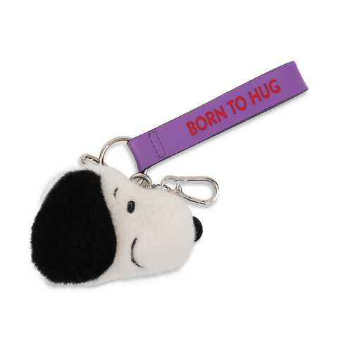 SNOOPY ECO FUZZY CREAM BAG CHARM - 8cm