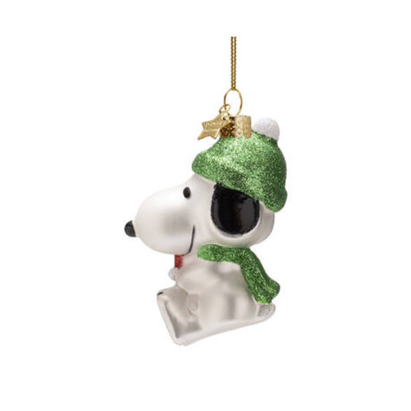 Snoopy Woodstock Ornament Glass 玻璃掛飾