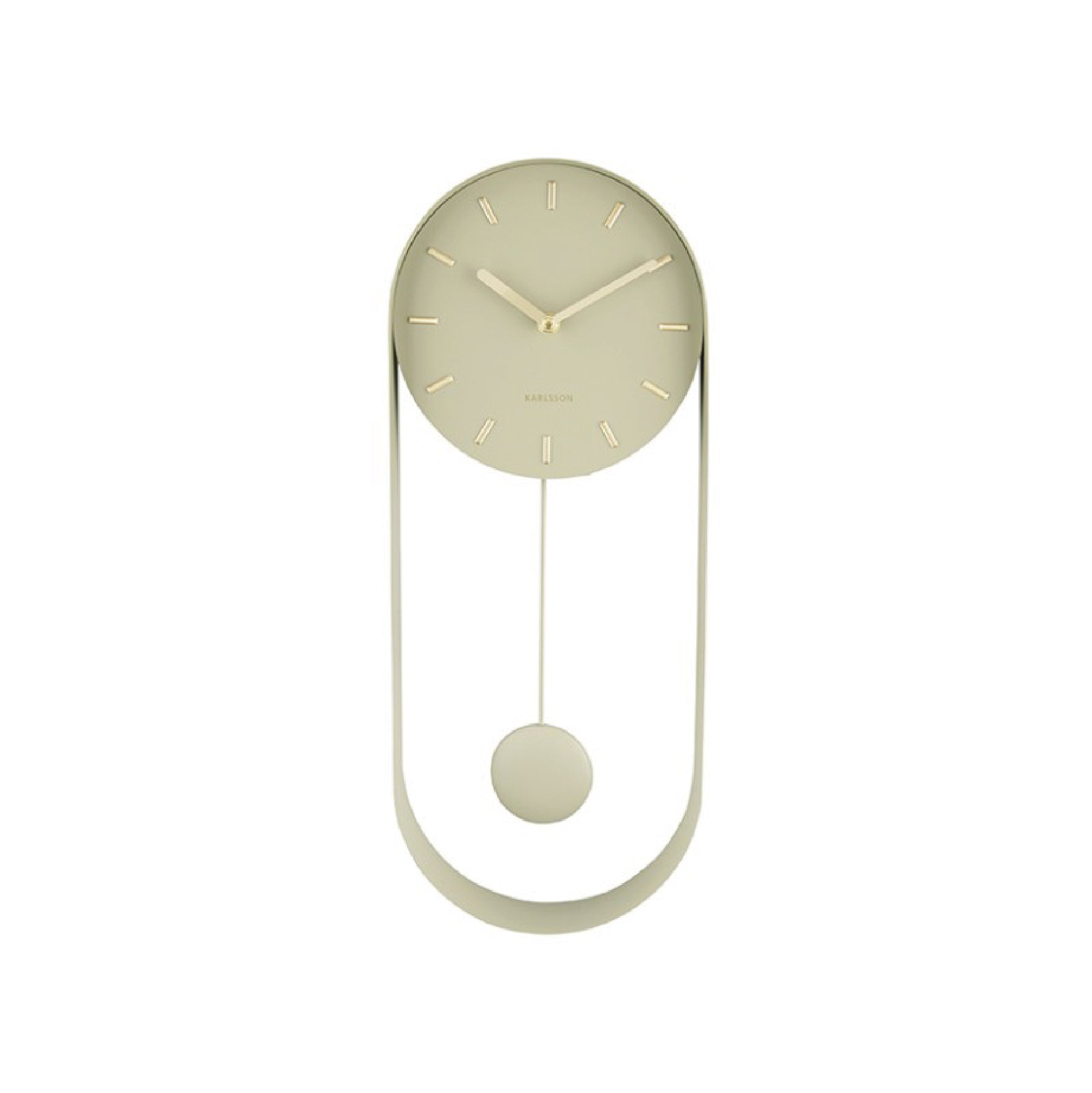 Wall Clock Pendulum Charm - Olive Green 搖擺掛鐘 Karlsson