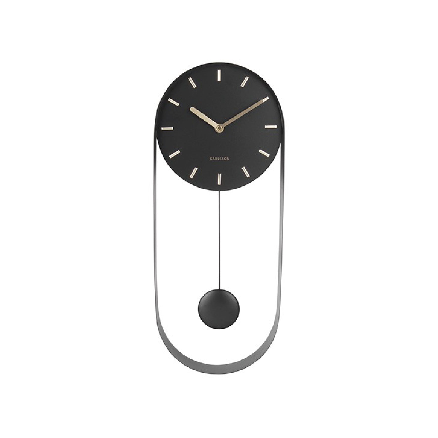 Wall Clock Pendulum Charm - Black 搖擺掛鐘 Karlsson