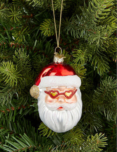Ornament Glass Red Santa 玻璃聖誕掛飾