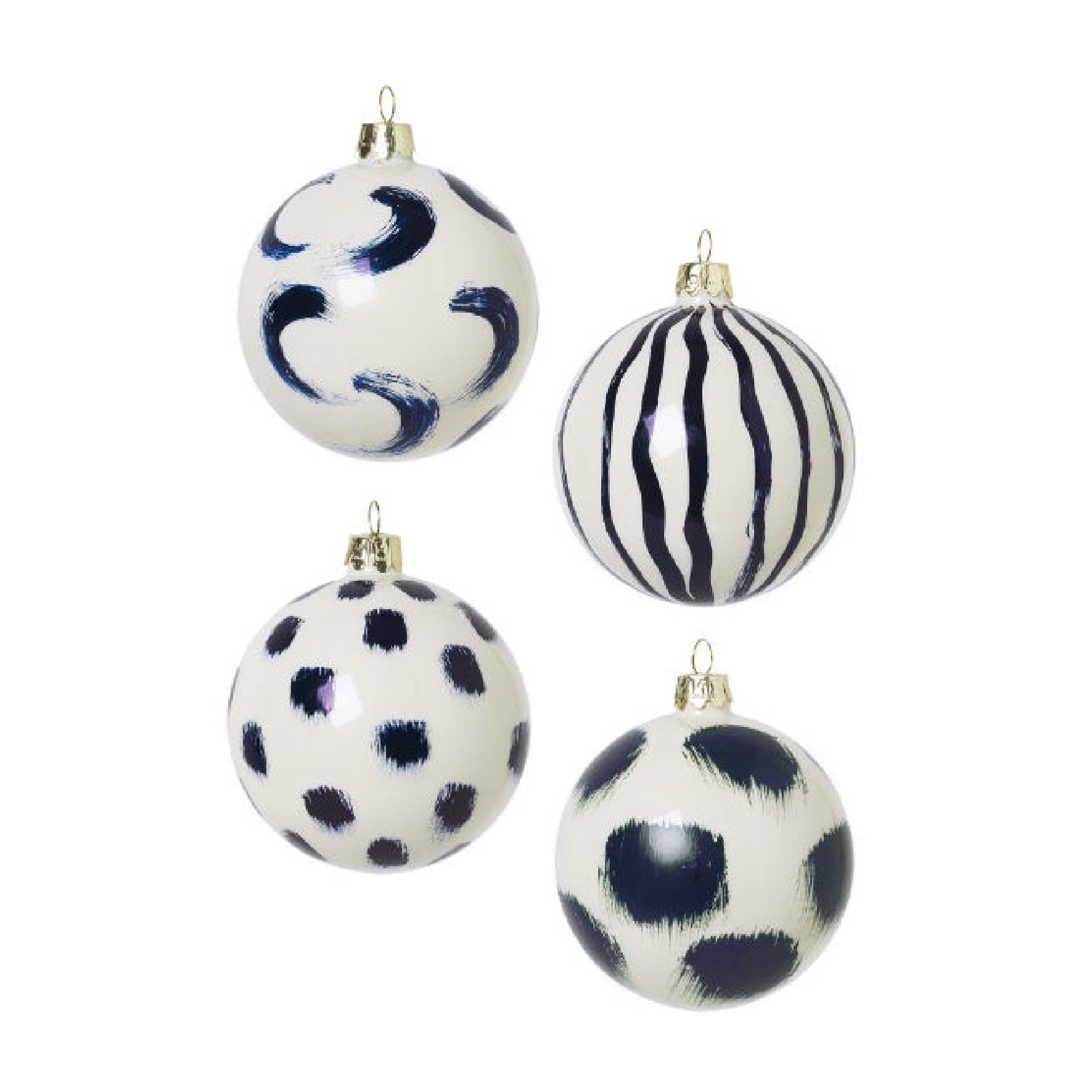 Christmas Glass Ornaments Blue Ferm Living