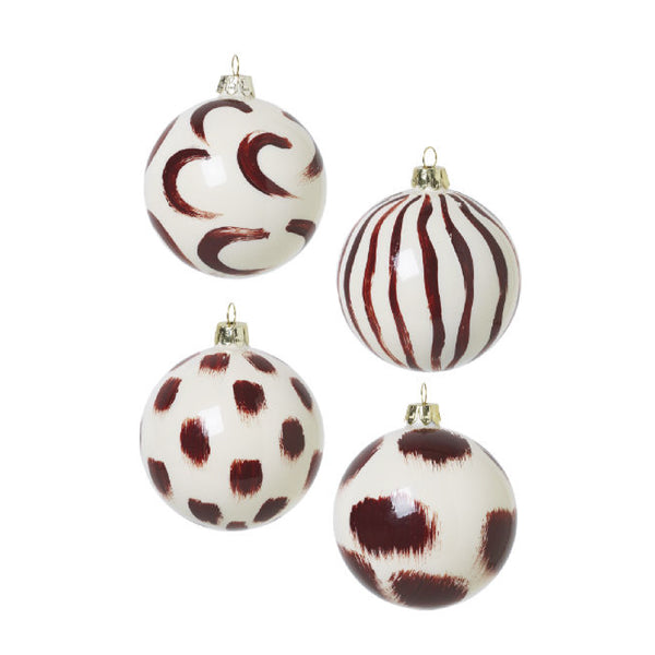 Christmas Glass Ornaments Red Ferm Living