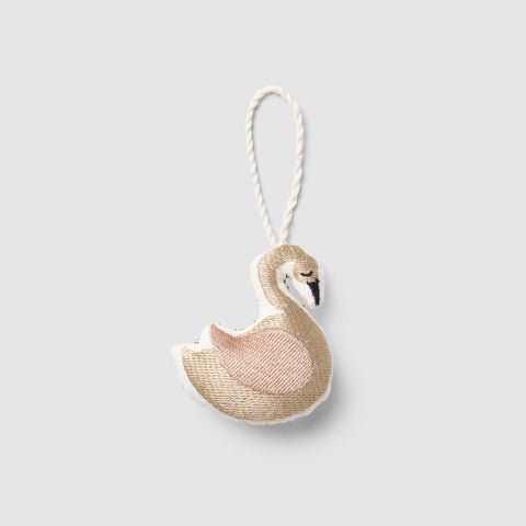 Copenhagen Embroidered Ornament Swan 天鵝刺繡聖誕掛飾 Ferm Living
