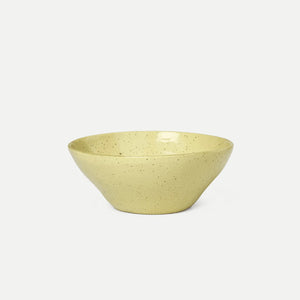 Flow Bowl Medium - Yellow Speckle 手工陶瓷碗 Ferm Living