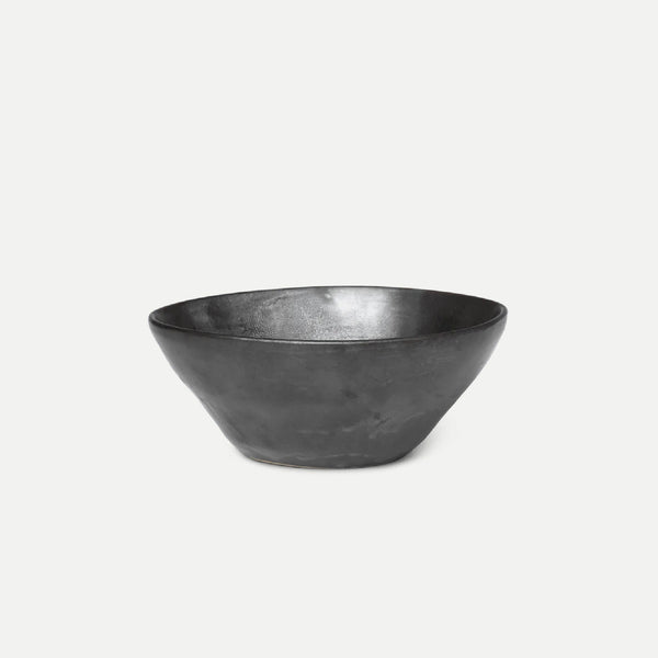 Flow Bowl Medium - Black 手工陶瓷碗 Ferm Living