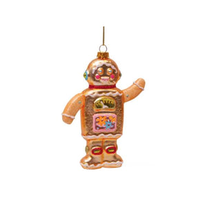 Gingerbread Robot Boy Ornament Glass 玻璃聖誕掛飾