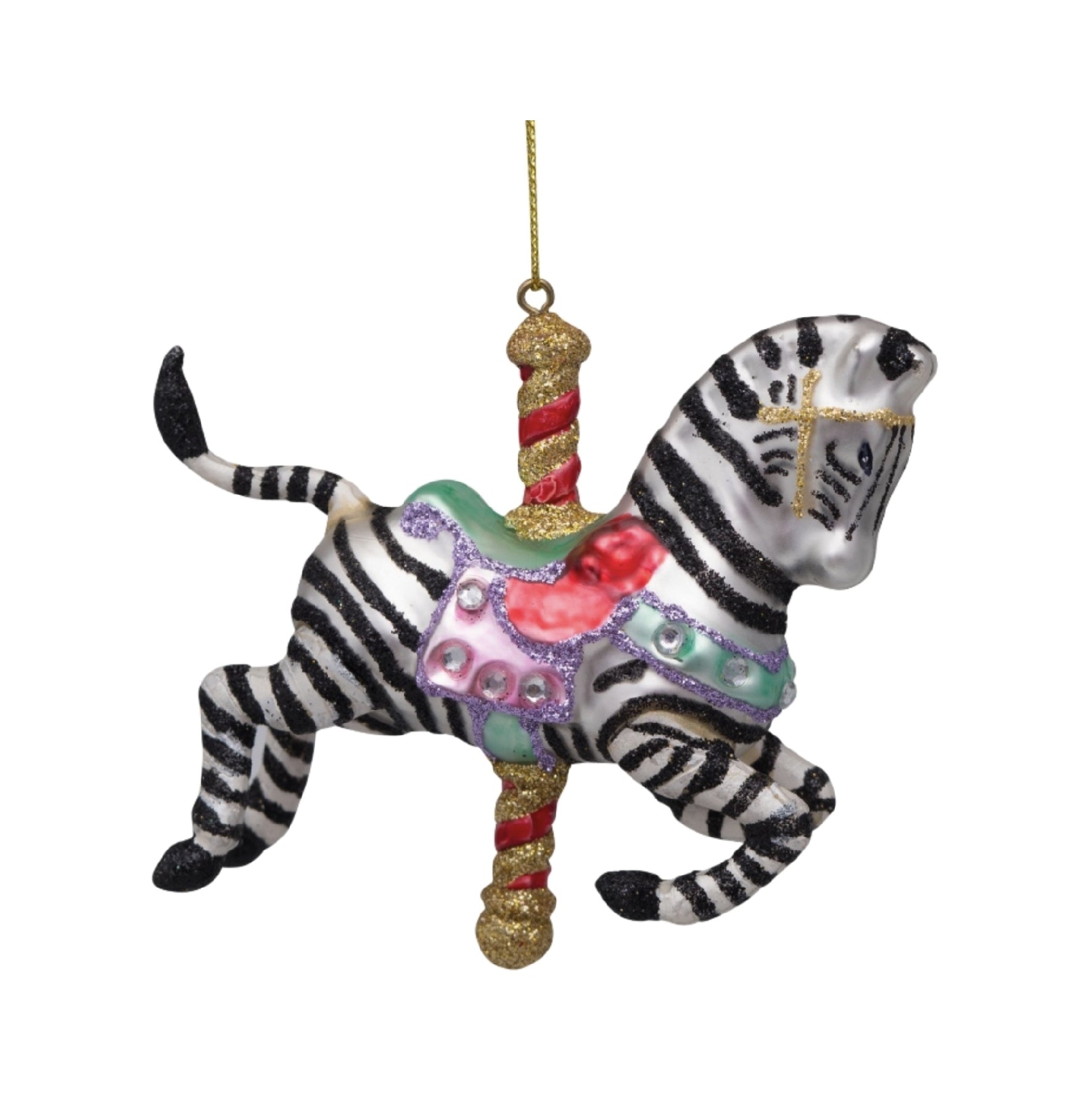 Ornament Glass Carousel Zebra 玻璃聖誕掛飾 Vondels