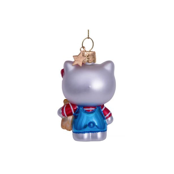 Ornament Glass Hello Kitty Blue With Bear 玻璃聖誕掛飾 Vondels