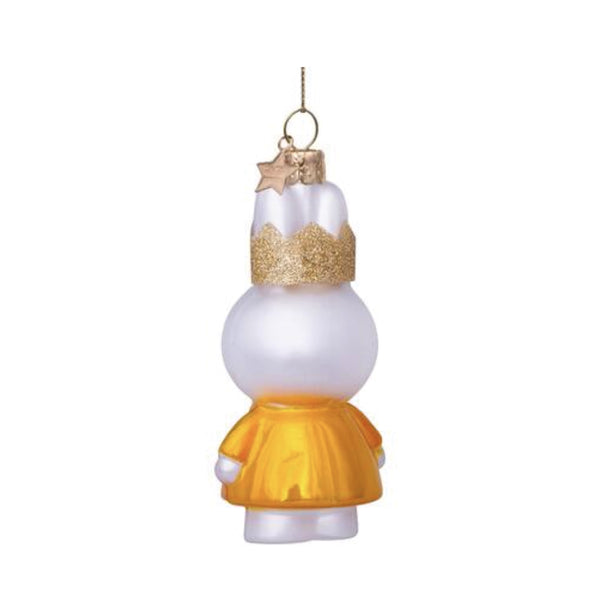Ornament Glass Miffy Yellow Dress With Crown 玻璃聖誕掛飾 Vondels