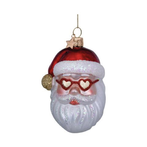 Ornament Glass Red Santa 玻璃聖誕掛飾 Vondels