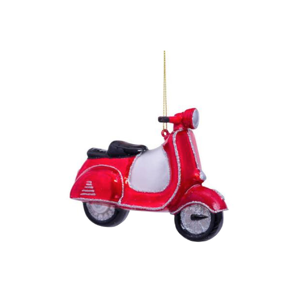 Red Scooter Ornament Glass 玻璃聖誕掛飾