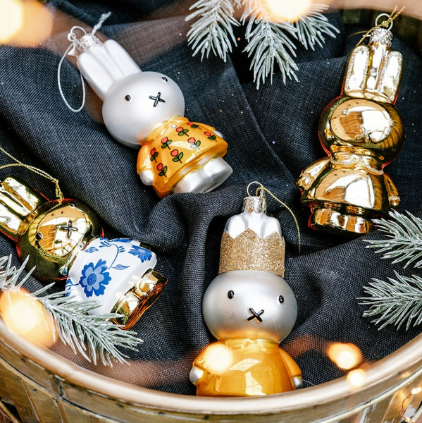 Miffy Allover Shiny Gold Ornament Glass 玻璃掛飾