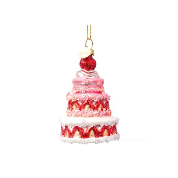 Strawberry Cake Ornament Glass 玻璃聖誕掛飾